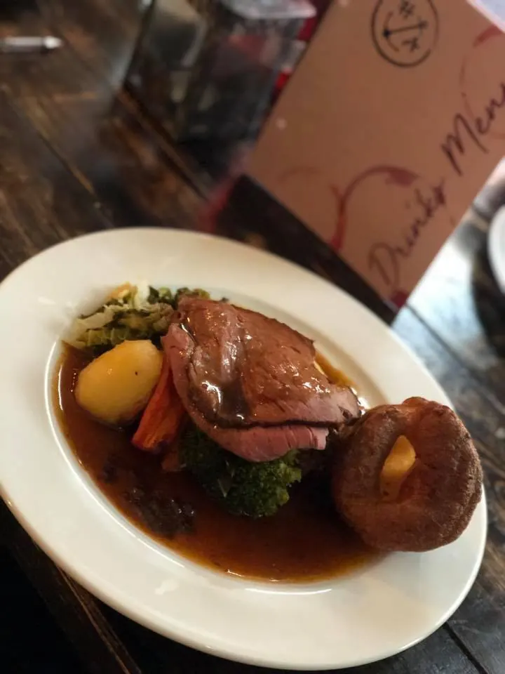 A roast dinner at the Hope and Anchor